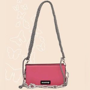 Mini Square Bag Pink With Strap